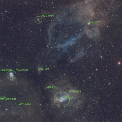 NGC7635 with annotations